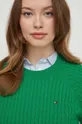 зелений Бавовняний светр Tommy Hilfiger