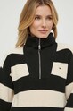 Bombažen pulover Tommy Hilfiger črna WW0WW42420