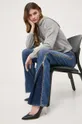 Pamučni pulover Elisabetta Franchi siva