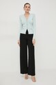 Elisabetta Franchi kardigan MK43S41E2 zielony SS24