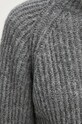 Svetr z vlněné směsi Samsoe Samsoe F23400050 šedá