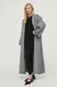 Шерстяное пальто By Malene Birger серый