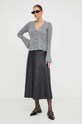By Malene Birger cardigan din lana Q71340027 gri SS24
