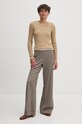 Pamučni pulover Lauren Ralph Lauren 200932223 bež SS25