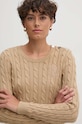 Bavlnený sveter Lauren Ralph Lauren béžová 200932223