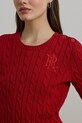 Lauren Ralph Lauren sweter bawełniany czerwony 200932223