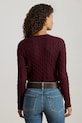 Lauren Ralph Lauren pamut pulóver 200932223 burgundia AW25