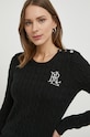 Lauren Ralph Lauren sweter bawełniany czarny 200932223