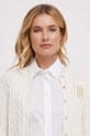 Pamučni pulover Lauren Ralph Lauren bež 200932225