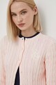 Lauren Ralph Lauren sweter bawełniany różowy 200932225