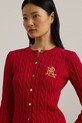 Bavlnený sveter Lauren Ralph Lauren červená 200932225
