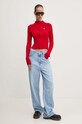 Tommy Jeans kardigan DW0DW17243 czerwony AW24