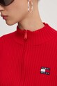 Tommy Jeans kardigan DW0DW17243 czerwony