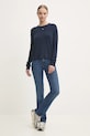 Tommy Jeans pulover DW0DW17254 bleumarin AW24