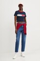 Tommy Jeans sweter DW0DW17254 bordowy AW24