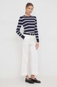 Βαμβακερό πουλόβερ Polo Ralph Lauren 211924429 σκούρο μπλε SS24