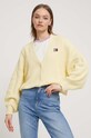 Tommy Jeans kardigan bawełniany żółty DW0DW17253