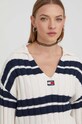 Tommy Jeans sweter beżowy DW0DW17321