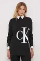 Calvin Klein Jeans sweter bawełniany czarny