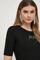 Μεταξωτό πουλόβερ Pinko μαύρο 102017.A1KW