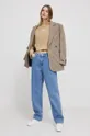 Calvin Klein Jeans pamut pulóver bézs