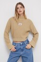 Calvin Klein Jeans sweter bawełniany beżowy J20J222632