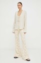 Alohas bluza din amestec de in R100024 bej SS24