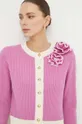 fioletowy Luisa Spagnoli sweter wełniany