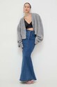 Rotate sweter wełniany 1120771249 szary SS24