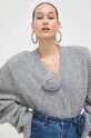 Rotate sweter wełniany 1120771249 szary
