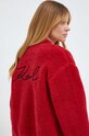 Karl Lagerfeld bluza z domieszką wełny 240W1822 czerwony