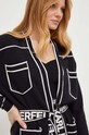 Karl Lagerfeld cardigan din amestec de lana negru 240W2020