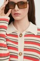 Pepe Jeans cardigan din bumbac GALA rosu PL702107