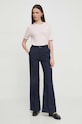 Bavlněný svetr Tommy Hilfiger WW0WW38724 růžová AW24