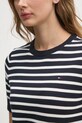 Βαμβακερό πουλόβερ Tommy Hilfiger WW0WW38724 σκούρο μπλε