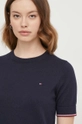 sötétkék Tommy Hilfiger pamut pulóver