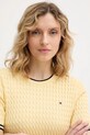 Bavlněný svetr Tommy Hilfiger žlutá WW0WW41787