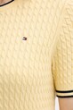 Bavlněný svetr Tommy Hilfiger WW0WW41787 žlutá