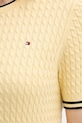 Bavlněný svetr Tommy Hilfiger WW0WW41787 žlutá