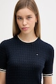 Tommy Hilfiger sweter bawełniany granatowy WW0WW41787
