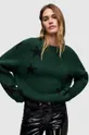 zöld AllSaints gyapjú pulóver Star