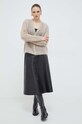 Weekend Max Mara kardigan wełniany 2415341031600 beżowy SS24
