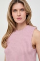Weekend Max Mara vestă de lână roz 2415351011600