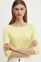 žltá Hodvábne tričko s dlhým rukávom MAX&Co.