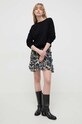 IRO pulover din amestec de casmir WP12MAE negru SS24