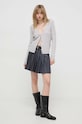 IRO cardigan din casmir WP12DEVORA gri SS24