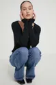 Bavlnený sveter Moschino Jeans čierna