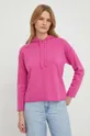 United Colors of Benetton gyapjúkeverék pulóver rózsaszín
