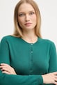 United Colors of Benetton kardigan wełniany turkusowy 1002D5485