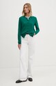 Шерстяной кардиган United Colors of Benetton 1002D5485 зелёный SS25